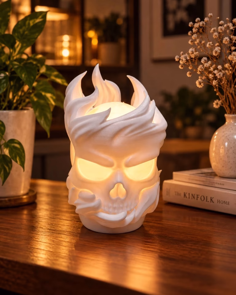 Hayalet Tasarımlı 3D Baskı Dekoratif Masa Lambası