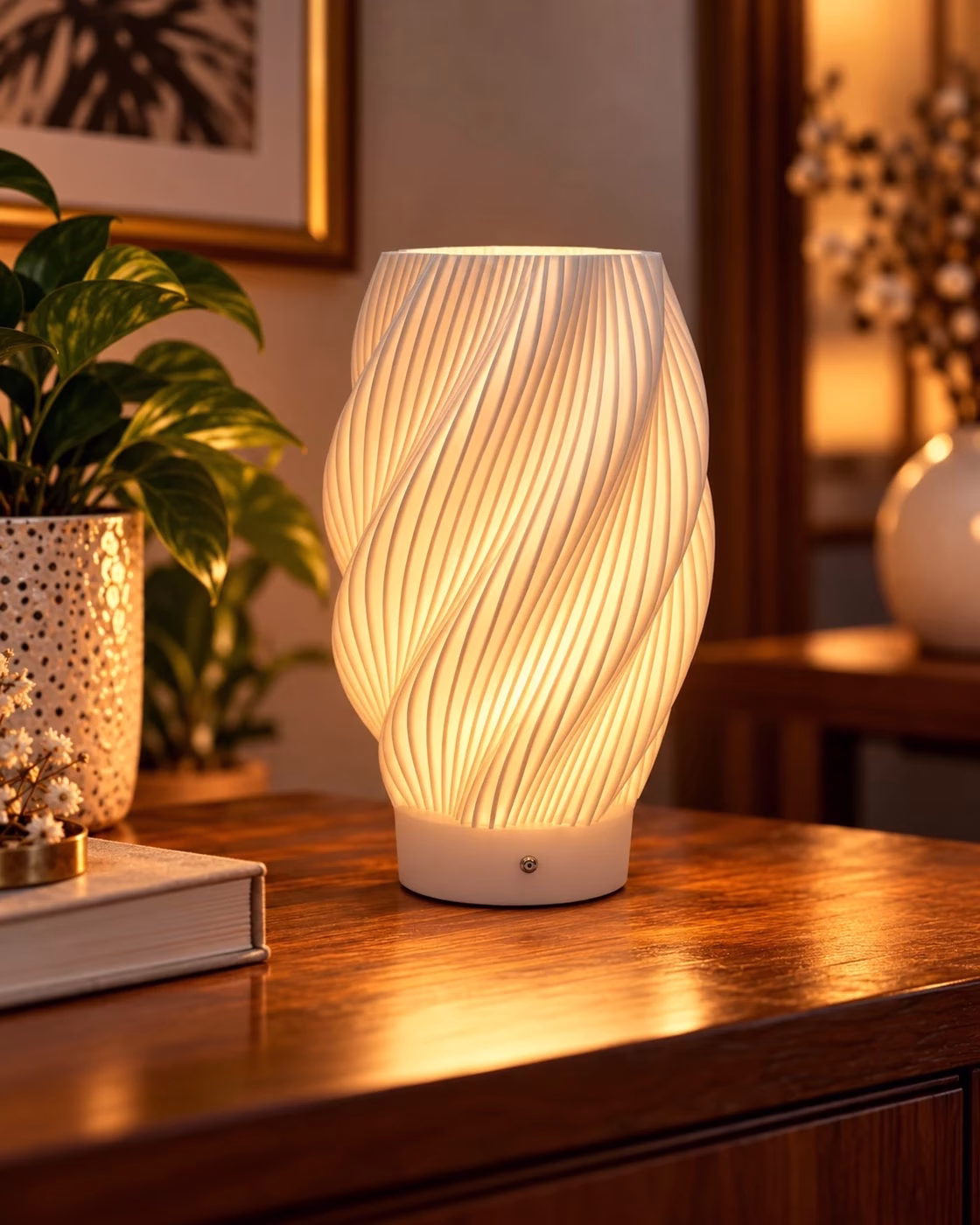 Burgu – Spiral Tasarımlı Dekoratif LED Masa Lambası