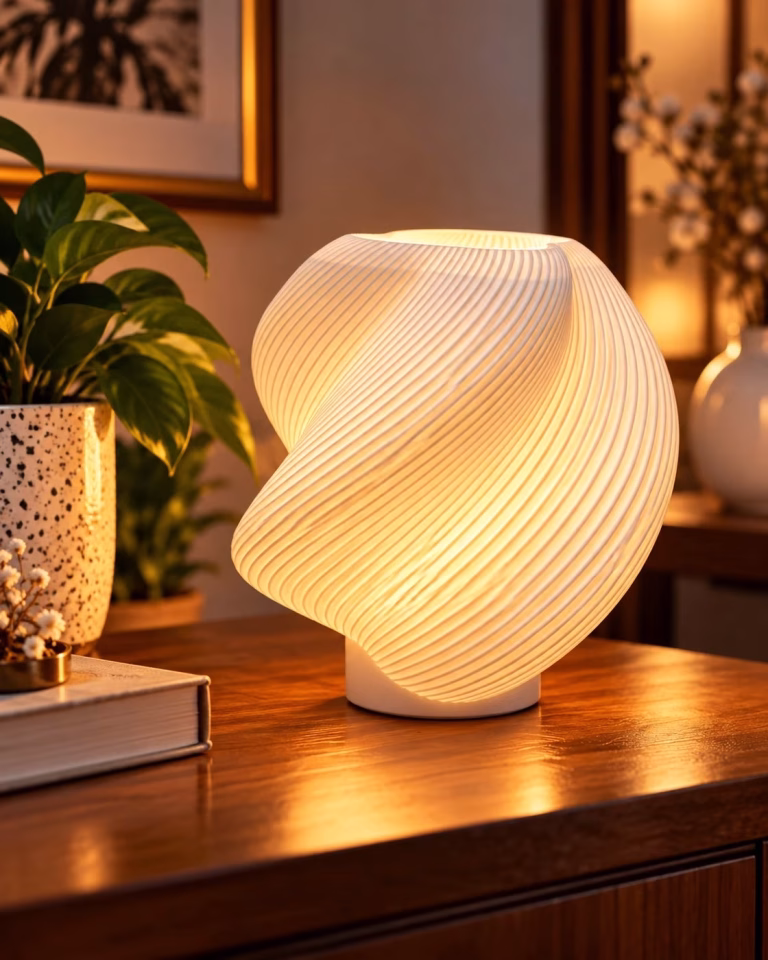 Sarmal Dans – Modern Heykelsi Dekoratif LED Masa Lambası
