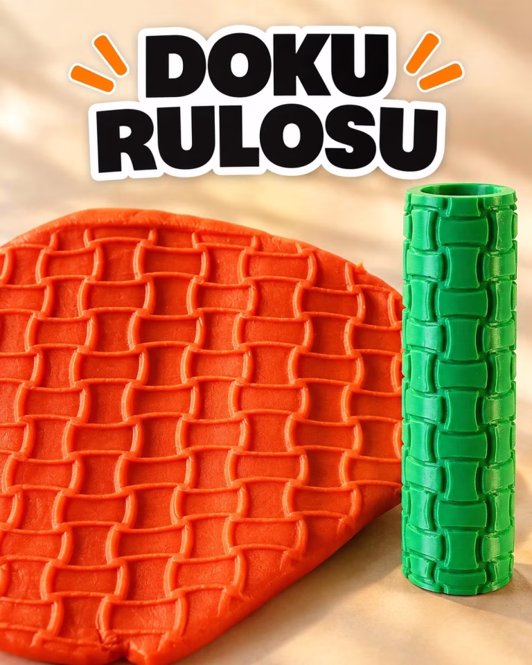Hasır Örgü Desenli Seramik Hamur Doku Rulosu
