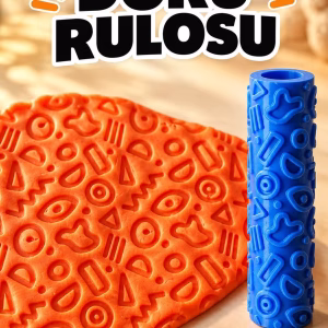 Soyut Şekiller Seramik Hamur Doku Rulosu
