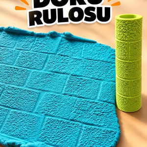 Taş Tuğla Duvar Deseni Seramik Hamur Doku Rulosu