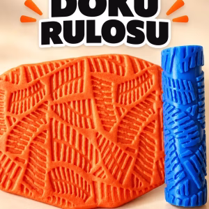 Yaprak Damarları Deseni Seramik Hamur Doku Rulosu