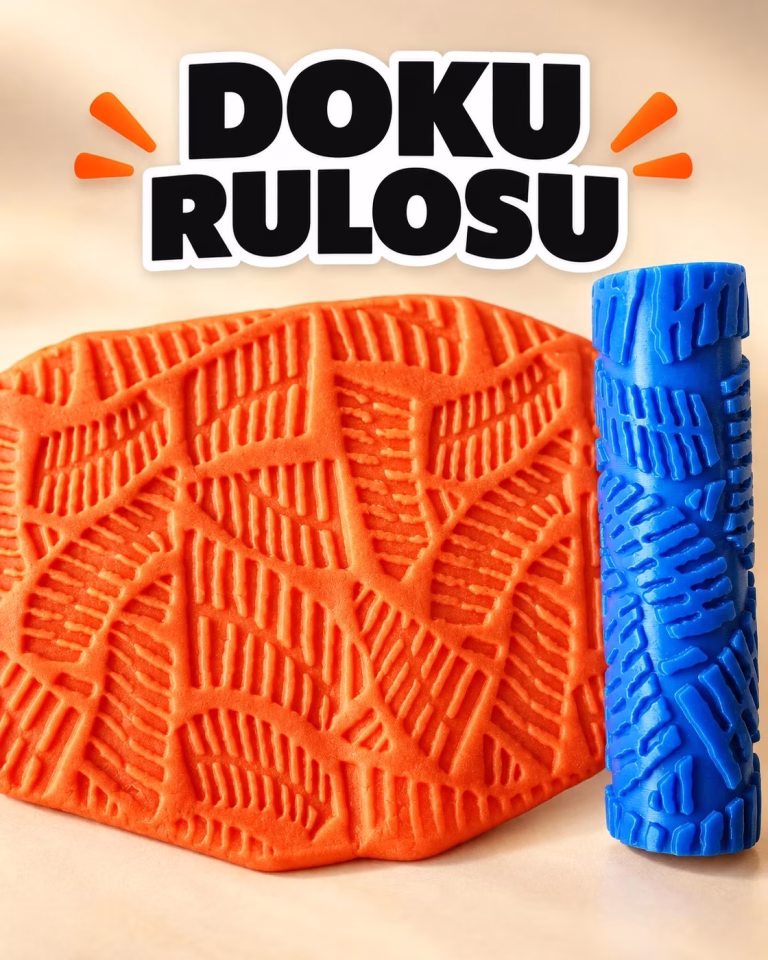 Yaprak Damarları Deseni Seramik Hamur Doku Rulosu