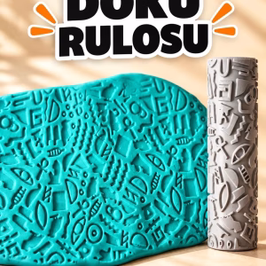 Mısır Hiyeroglifleri Seramik Hamur Doku Rulosu