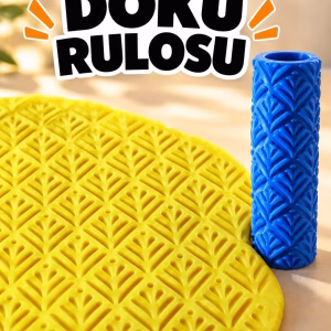 Yaprak Balıksırtı Deseni Seramik Hamur Doku Rulosu