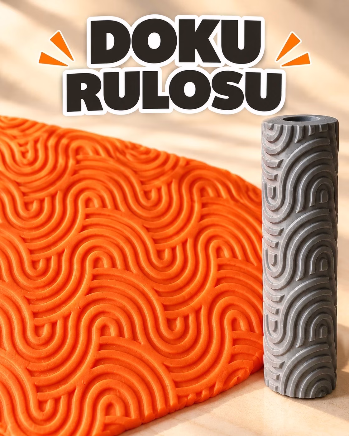 Gökkuşağı Kemerleri Seramik Hamur Doku Rulosu