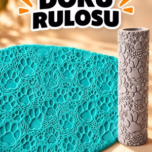 Pati İzleri Seramik Hamur Doku Rulosu