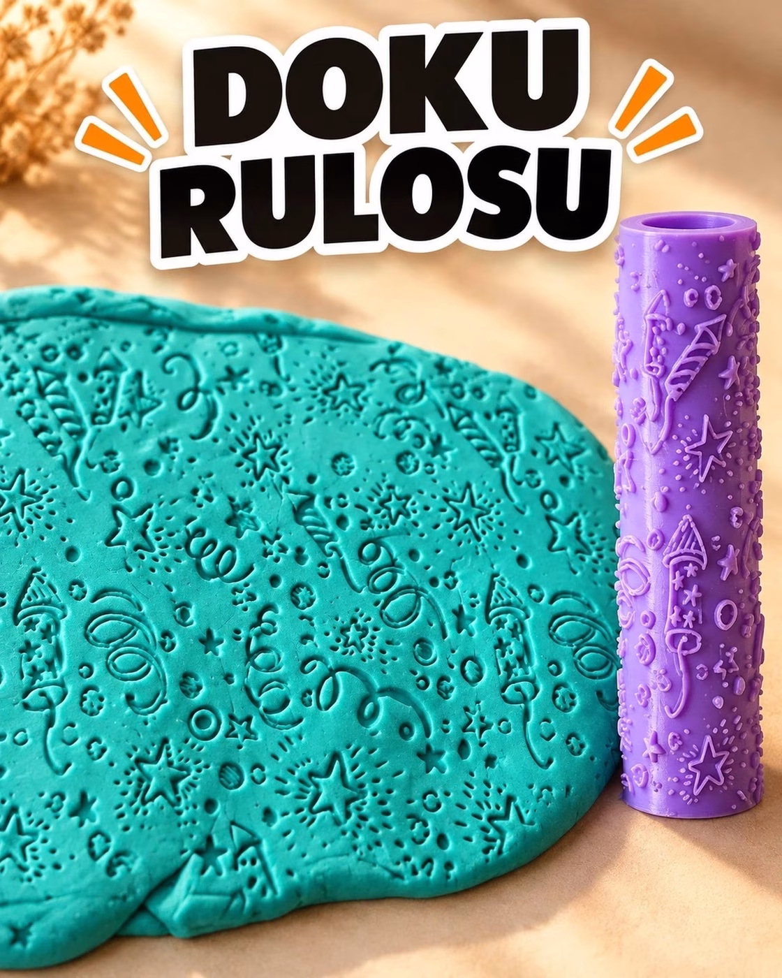 Havai Fişekler Seramik Hamur Doku Rulosu