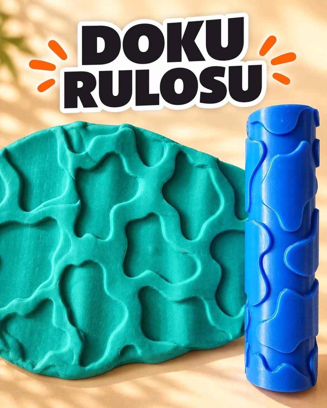 İnek Deseni Seramik Hamur Doku Rulosu